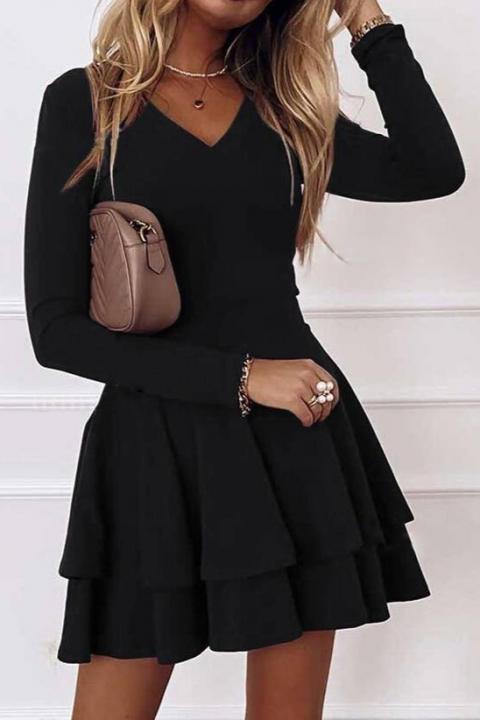 Elegancka mini sukienka z dekoltem Kyliana, czarna