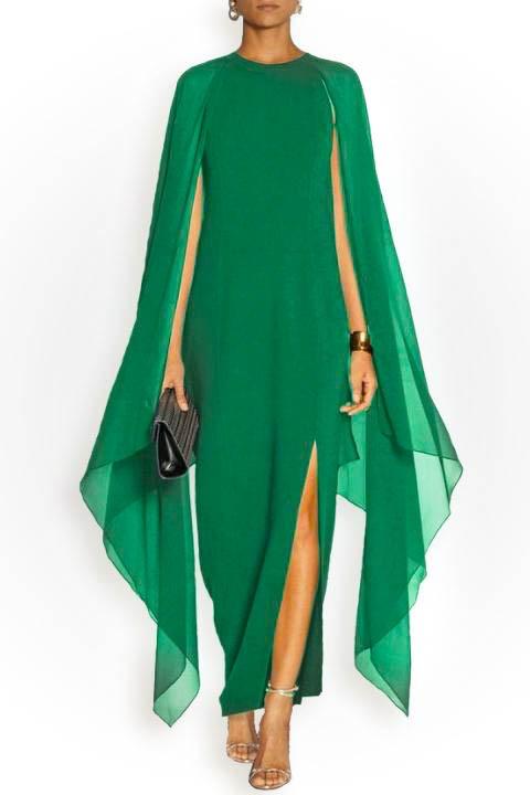 Długa sukienka Ileana, zielona