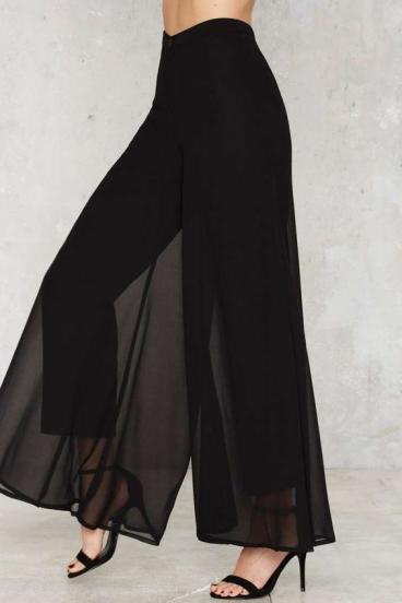 Eleganckie długie spodnie Veronna, czarne