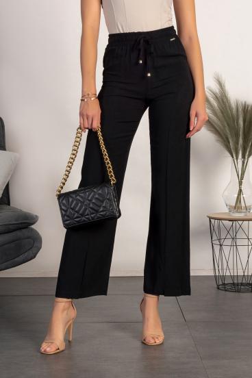 Eleganckie spodnie z prostymi spodniami Amarga, czarne