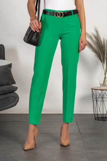Eleganckie długie spodnie z prostymi spodniami Tordina, zielone