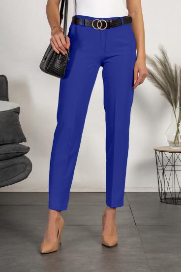Eleganckie długie spodnie z prostymi spodniami Tordina, niebieski