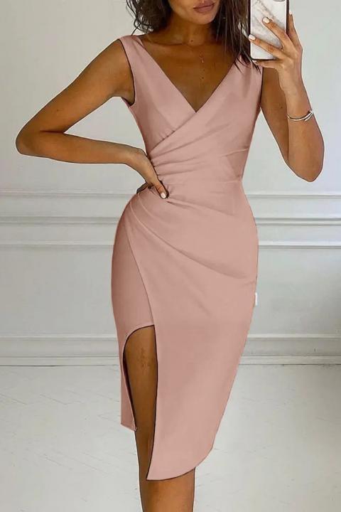 Elegancka mini sukienka Gerata, różowa