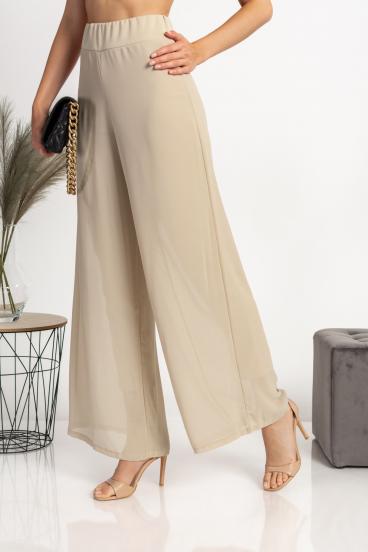 Eleganckie długie spodnie Veronna, beżowe