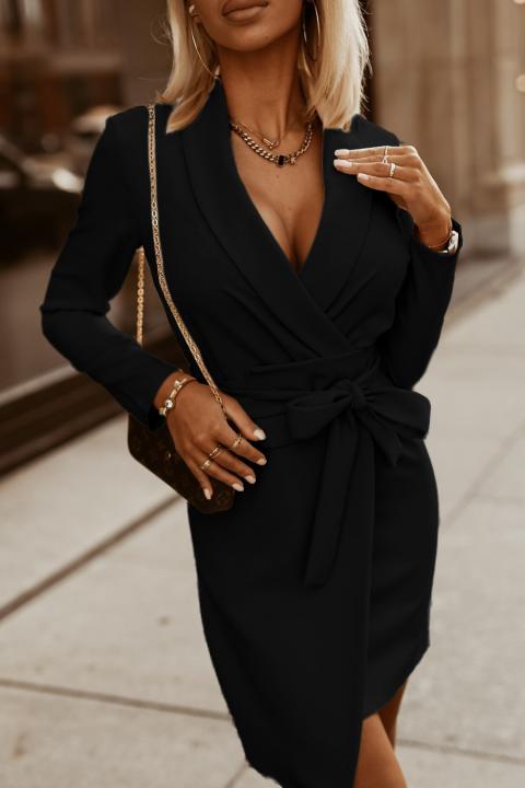 Elegancka mini sukienka z szerokim stanem Rubya, czarna