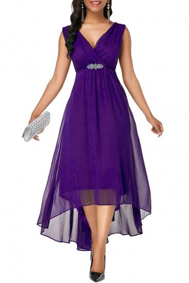 Elegancka sukienka midi marki Graciana w kolorze fioletowym