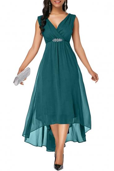 Elegancka sukienka midi Graciana w kolorze benzyny