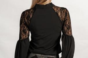 Elegancka koszulka Ainsley, czarna