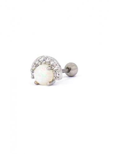 Elegancki mini kolczyk, ART956, kolor srebrny