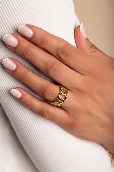 Elegancki pierścionek ART2110, kolor złoty.