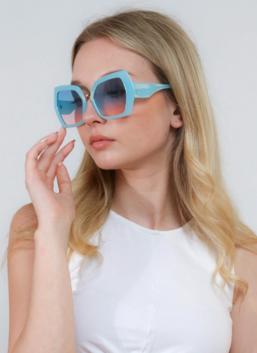 Modne okulary przeciwsłoneczne, ART2177, jasnoniebieskie