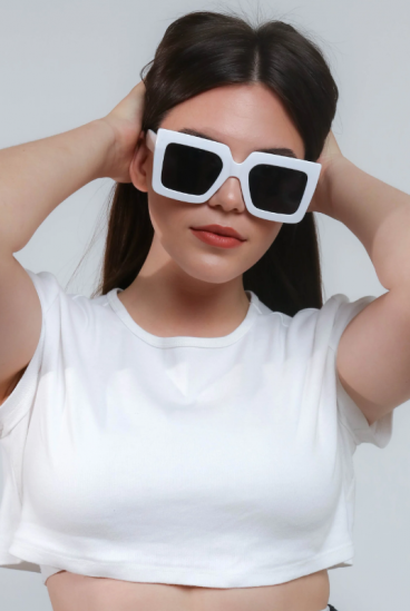 Modne okulary przeciwsłoneczne, ART2170, białe