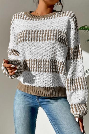 Sweter w zestawie dwukolorowym, wielokolorowym