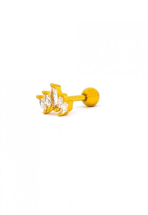 Eleganckie mini kolczyki w kolorze złotym