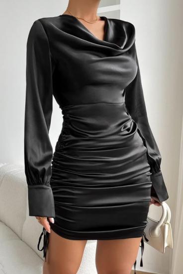 Elegancka sukienka mini w kolorze czarnym