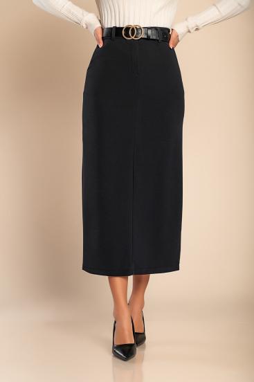 Elegancka spódnica midi w kolorze czarnym
