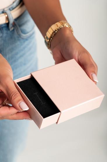 Pudełko do przechowywania biżuterii w kolorze jasnoróżowym