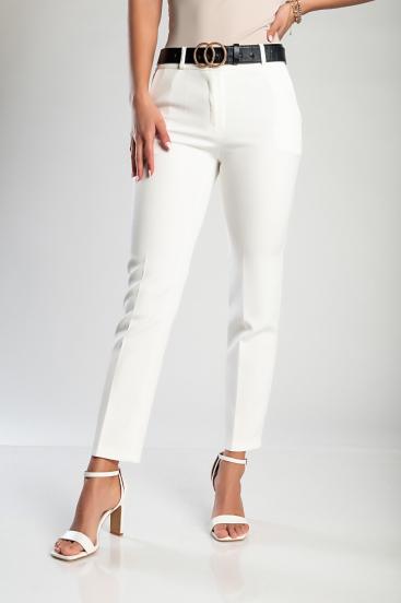 Eleganckie długie spodnie w kolorze białym