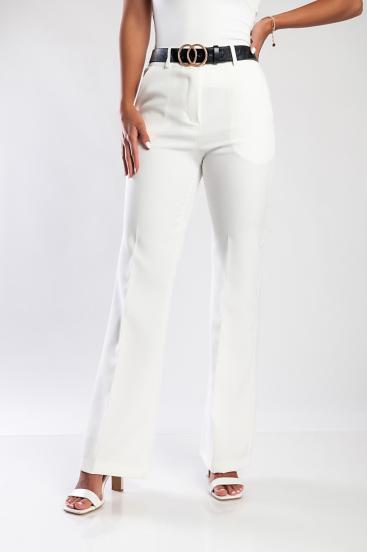 Eleganckie długie spodnie w kolorze białym