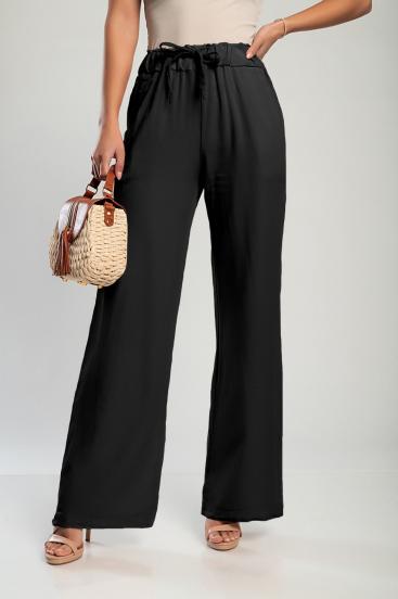 Długie i eleganckie spodnie Alamos w kolorze czarnym