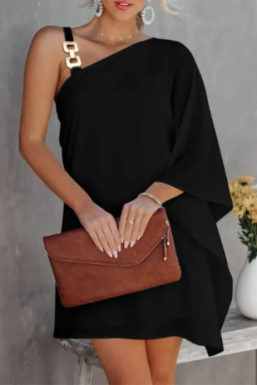 Elegancka sukienka mini w kolorze czarnym