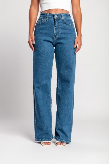 „Luxe jeans” Bardzo elastyczne jeansy z wysokim stanem i szerokimi nogawkami