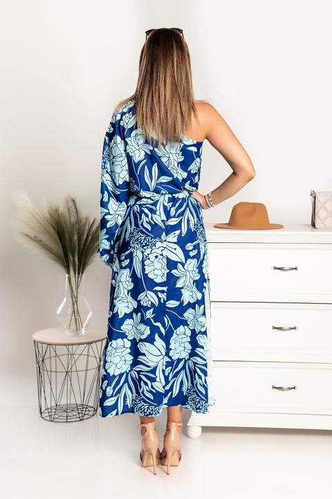 Elegancka sukienka maxi z nadrukiem Tiezza, niebieska