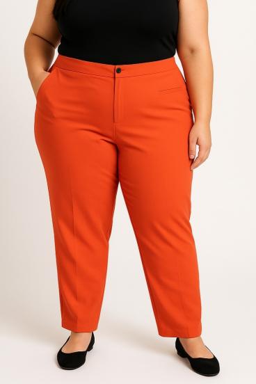 Spodnie plus size, czerwone