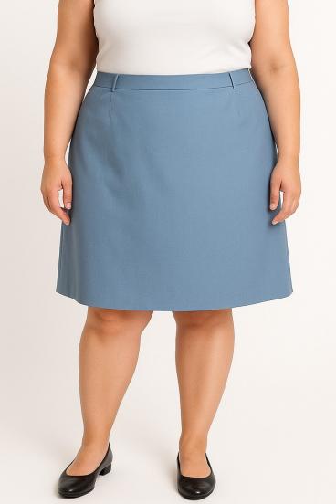 Spódnica plus size elegancka, niebieska