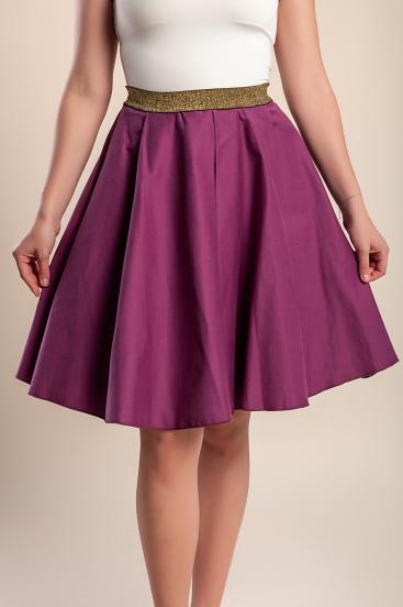 Spódnica bawełniana plus size, fioletowa