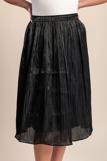 Spódnica midi plus size, czarna