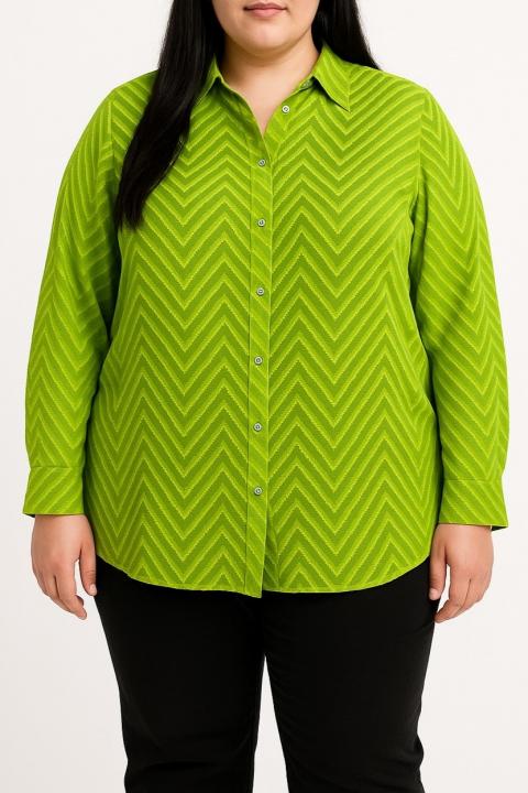 Bluzka plus size, zielona