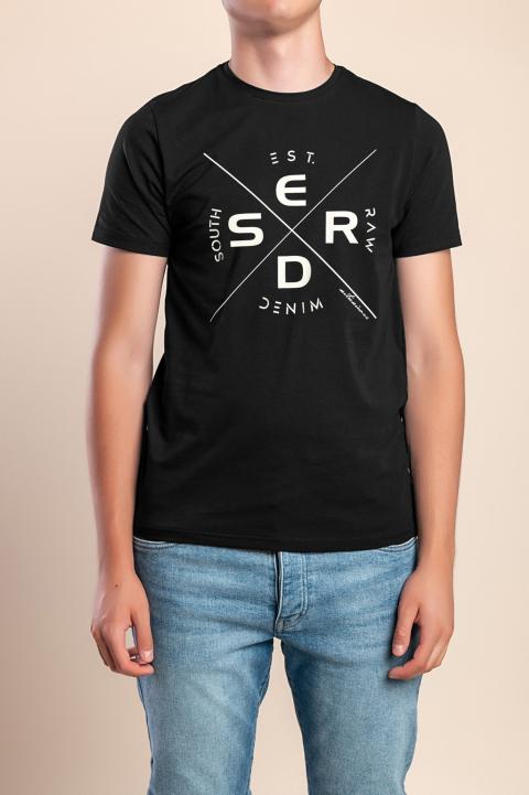 Męski bawełniany t-shirt, czarny