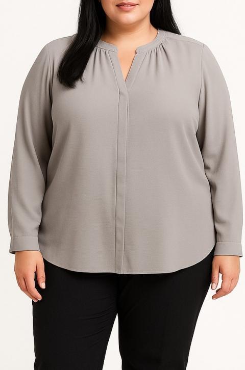 Bluzka plus size, szara