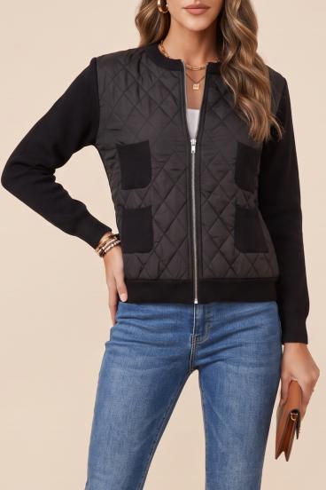 Sweter rozpinany na zamek, czarny