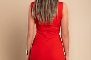 Elegancka mini sukienka Teverina, czerwona