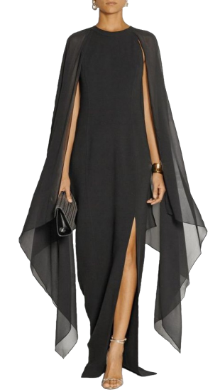 Długa sukienka Ileana, czarna