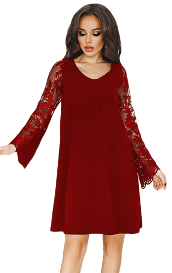 Damska sukienka Clara, burgundy