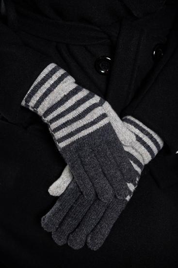 Rękawiczki w paski Stripes, szare